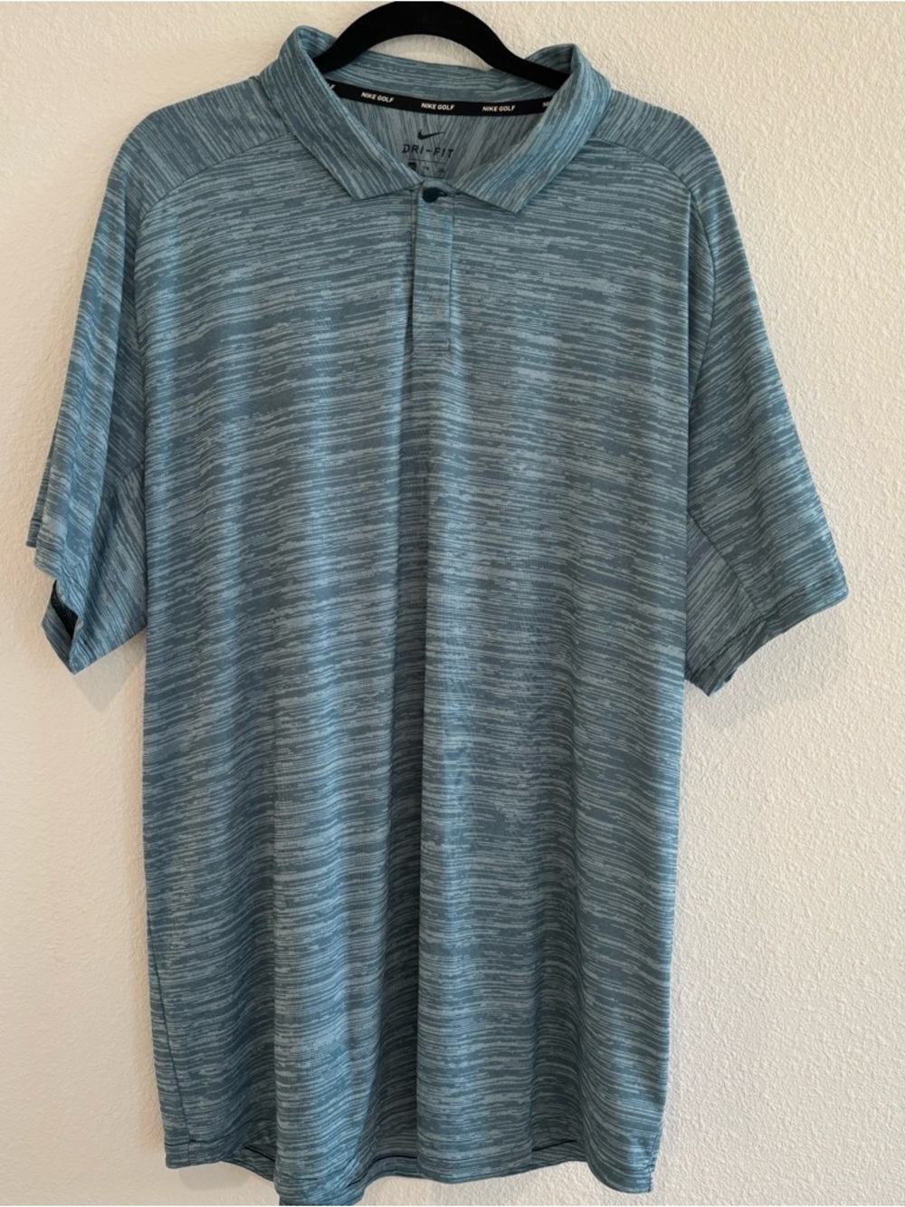 Nike Golf Polo Men’s XXL Green-Blue Shirt Dri-FIT Performance